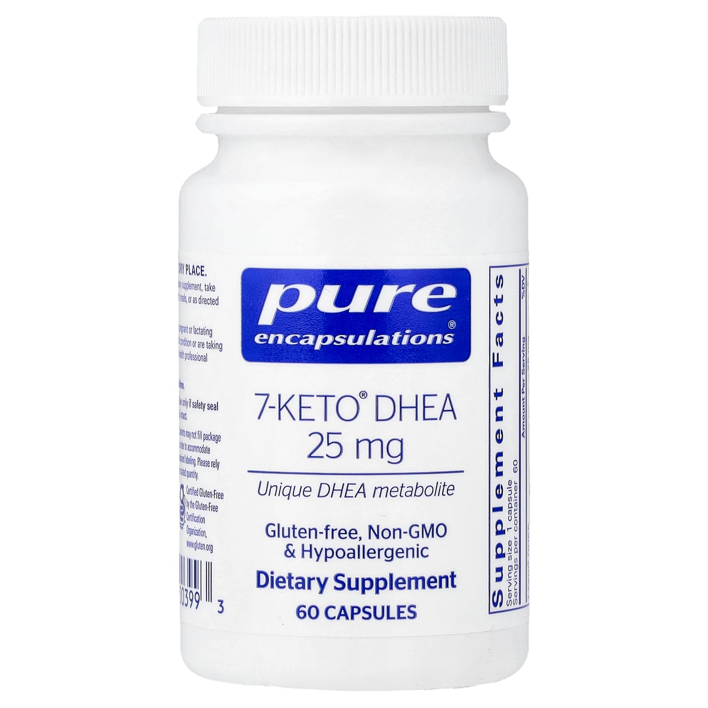 Pure Encapsulations, 7-Keto® DHEA, 25 mg, 60 Capsules