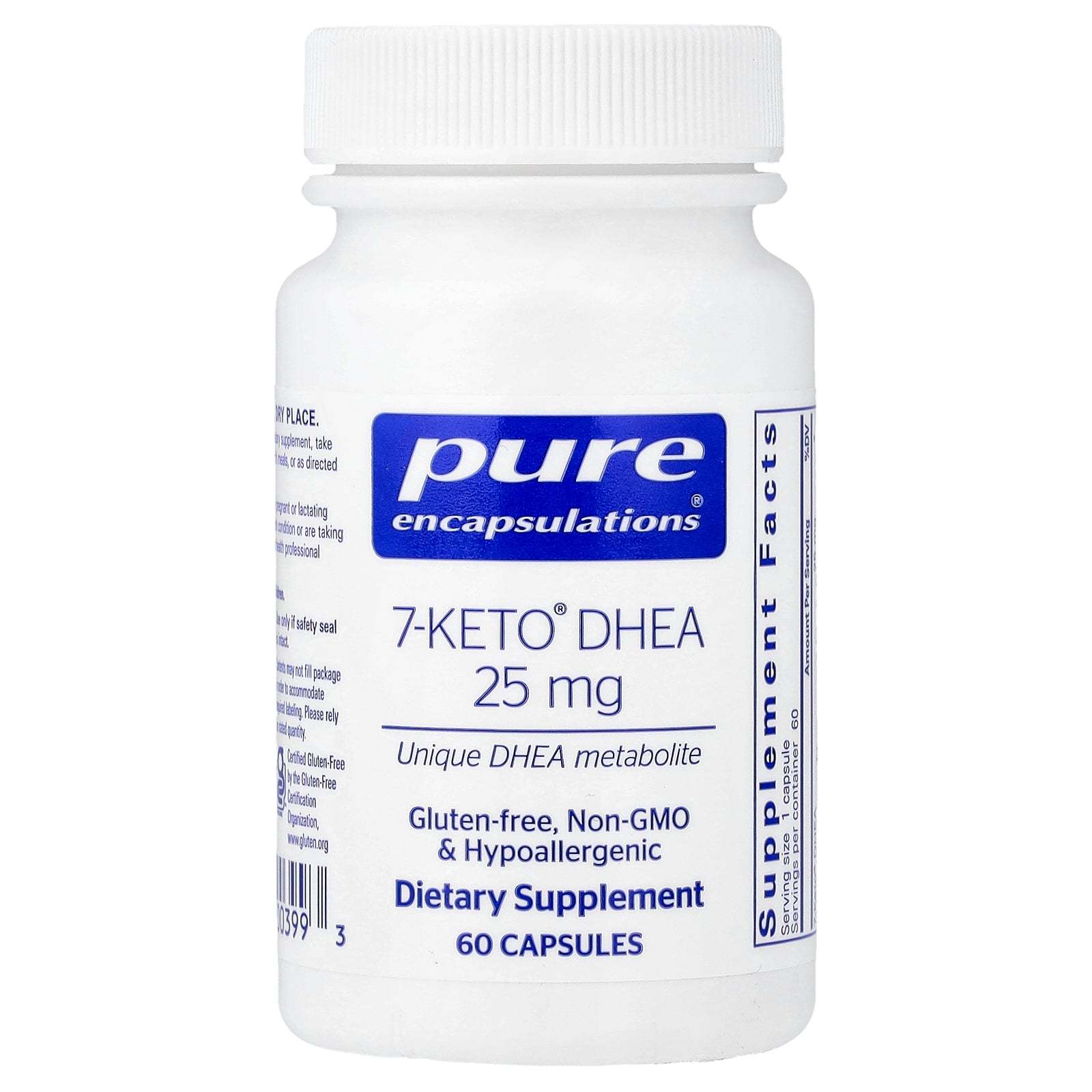 Pure Encapsulations, 7-Keto® DHEA, 25 mg, 60 Capsules