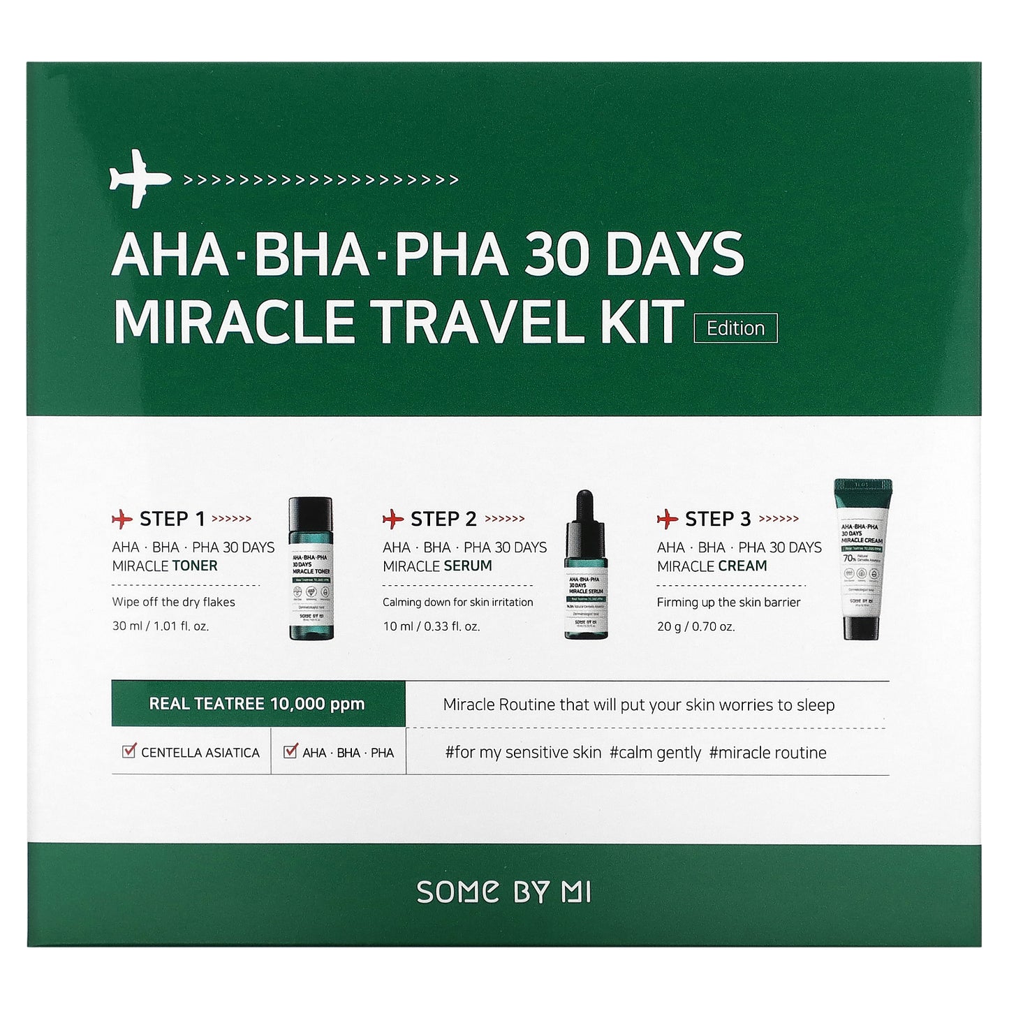 SOME BY MI, AHA BHA PHA 30 Days Miracle Travel Kit, 3 Piece Kit