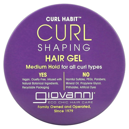 Giovanni, Curl Habit, Curl Shaping Gel, Medium Hold For All Curl Types, 10.5 fl oz (310 ml)