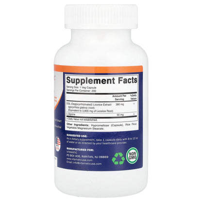 Vitamatic, DGL, 200 Vegetable Capsules