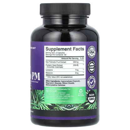 Nature's Craft, Saw Palmetto PM, 100 Capsules