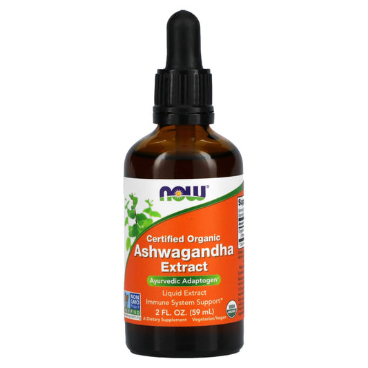 NOW Foods, Certified Organic, Ashwagandha Extract, 2 fl oz (59 ml)