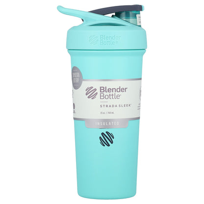 Blender Bottle, Strada Sleek™, Insulated Stainless Steel, Seafoam, 25 oz (740 ml)