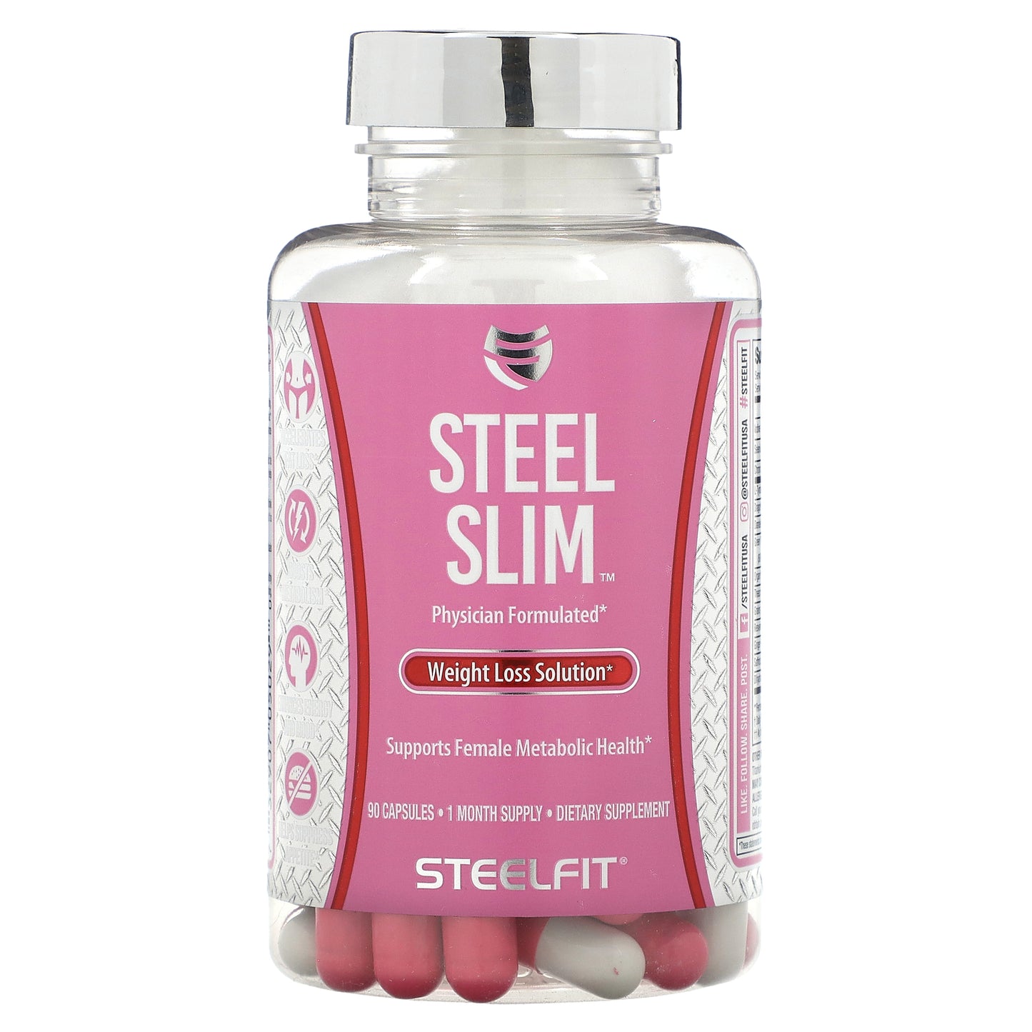 SteelFit, Steel Slim Weight Loss Solution, 90 Capsules