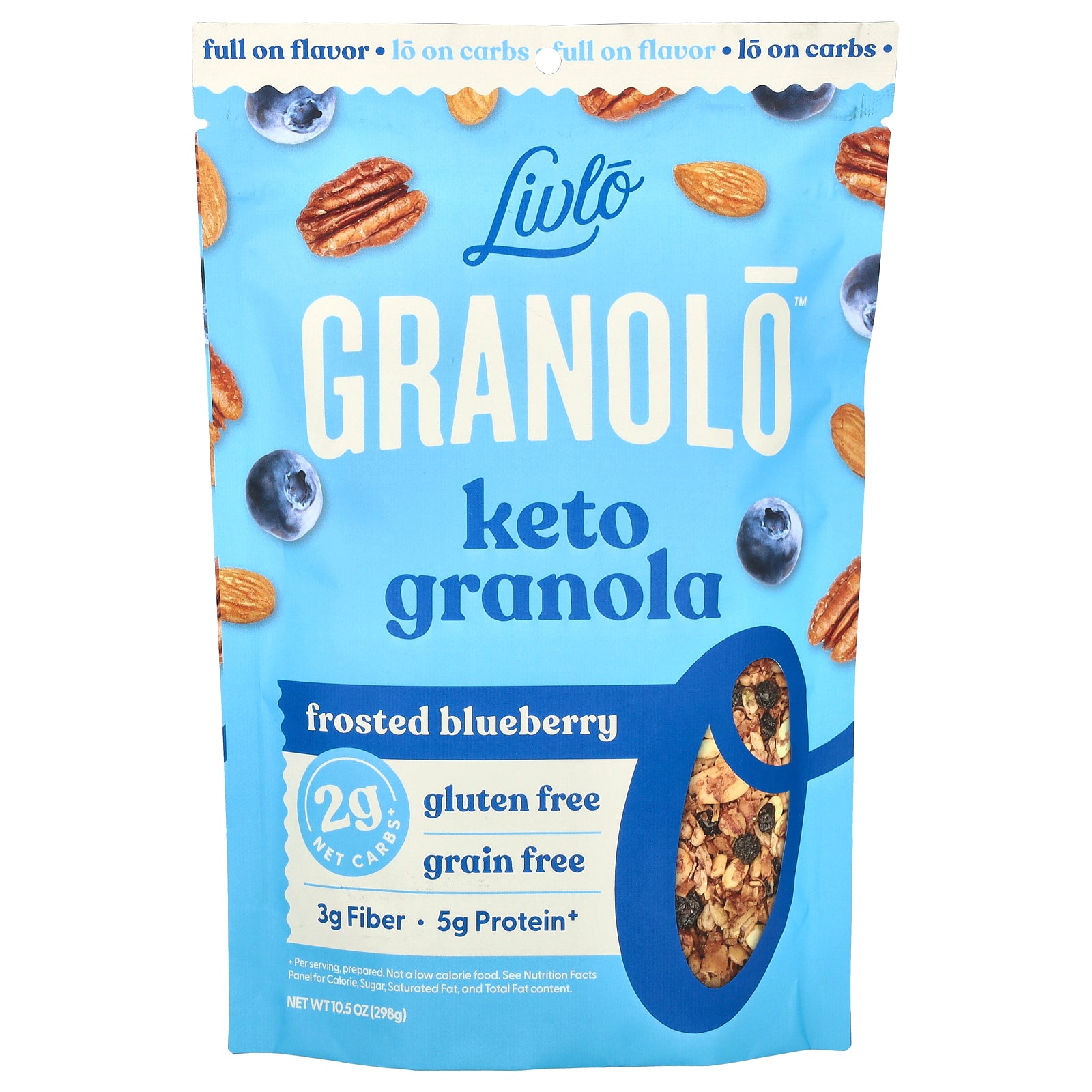 Livlo, Granolo, Keto Granola, Frosted Blueberry, 10.5 oz (298 g)