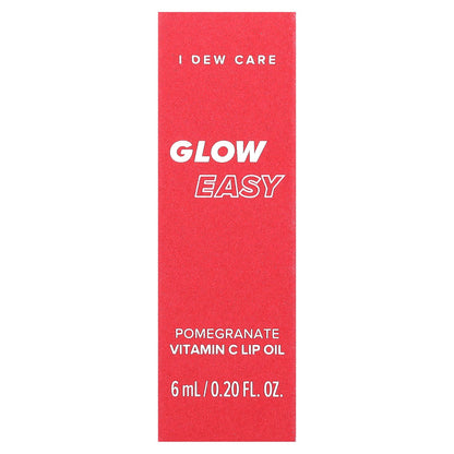 I Dew Care, Glow Easy, Vitamin C Lip Oil, Pomegranate, 0.20 fl oz (6 ml)