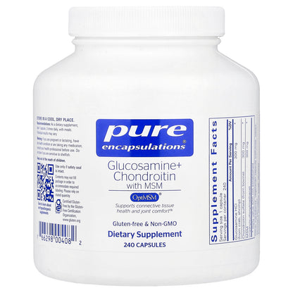 Pure Encapsulations, Glucosamine + Chondroitin with MSM, 240 Capsules