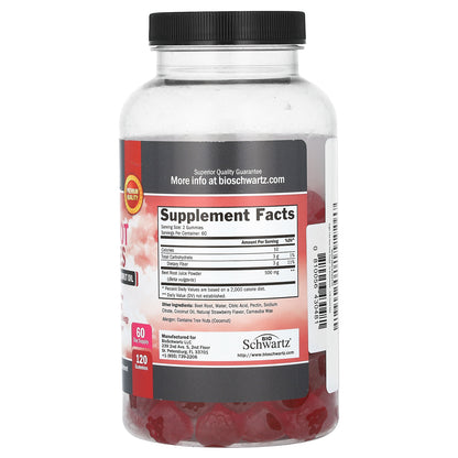 BioSchwartz, Beet Root Gummies, Sugar Free, 120 Gummies