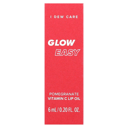I Dew Care, Glow Easy, Vitamin C Lip Oil, Pomegranate, 0.20 fl oz (6 ml)