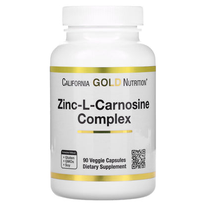 California Gold Nutrition, Zinc-L-Carnosine Complex, 90 Veggie Caps