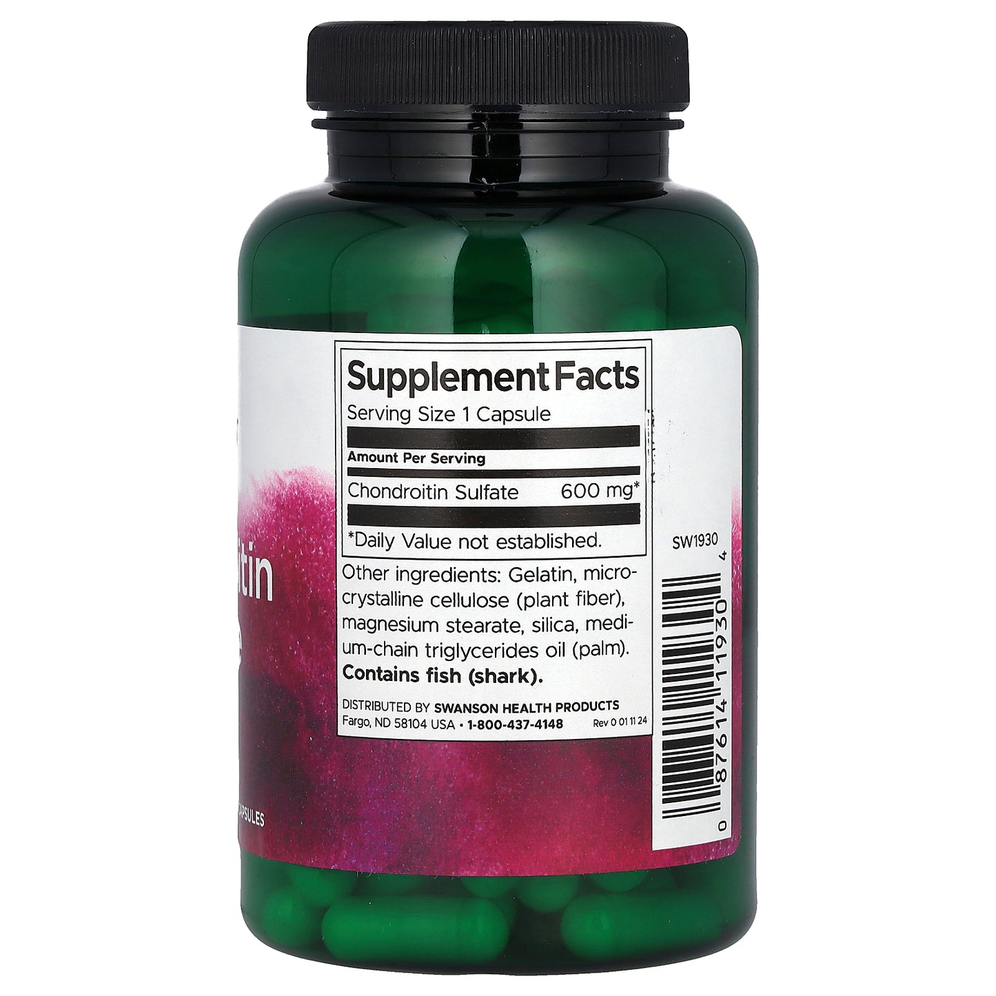 Swanson, Chondroitin Sulfate, 600 mg, 120 Capsules