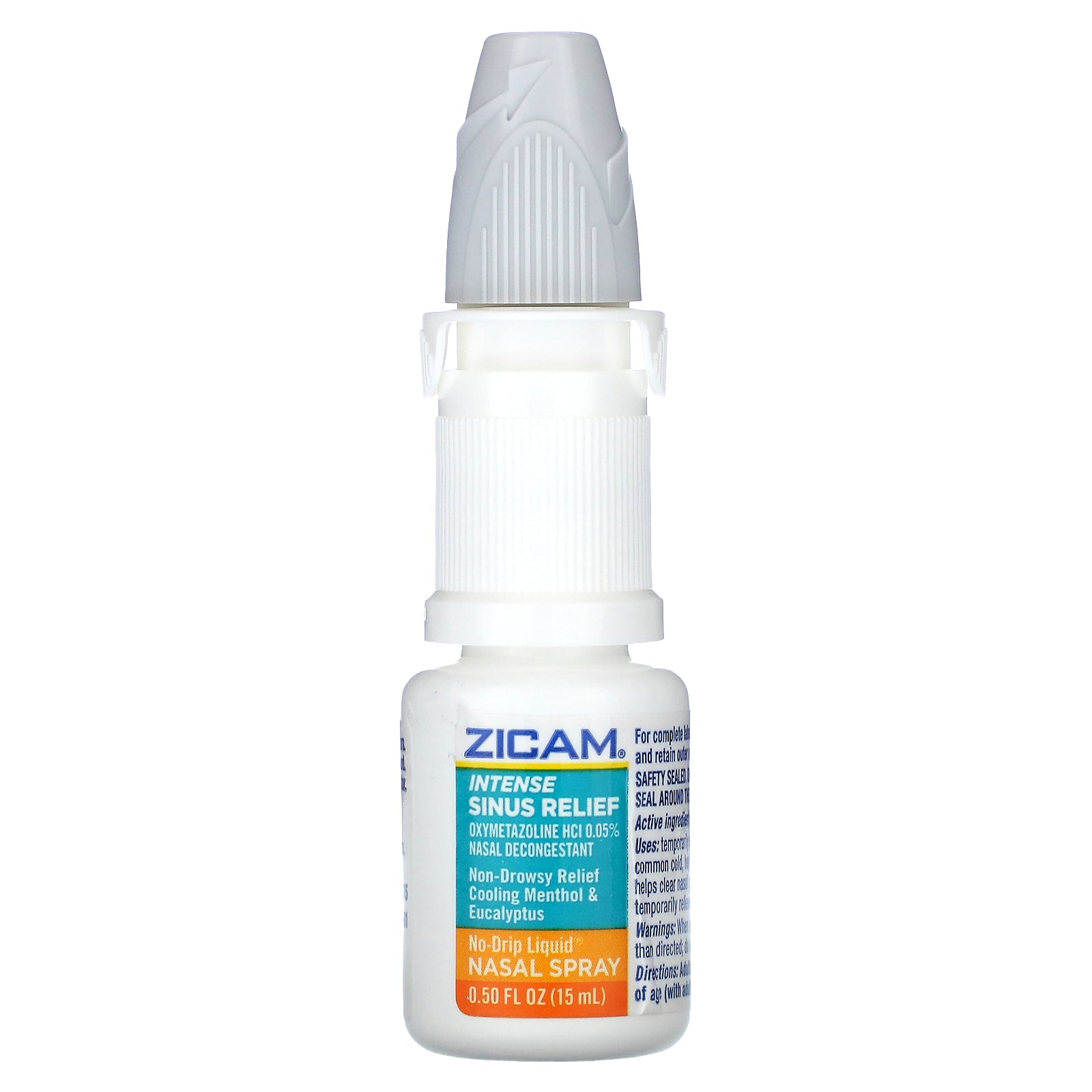 Zicam, Intense Sinus Relief, No-Drip Liquid Nasal Spray, Cooling Menthol & Eucalyptus, 0.5 fl oz (15 ml)