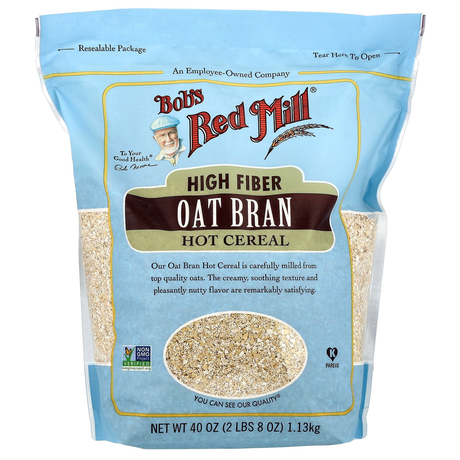 Bob's Red Mill, High Fiber Oat Bran Hot Cereal, 40 oz (1.13 kg)