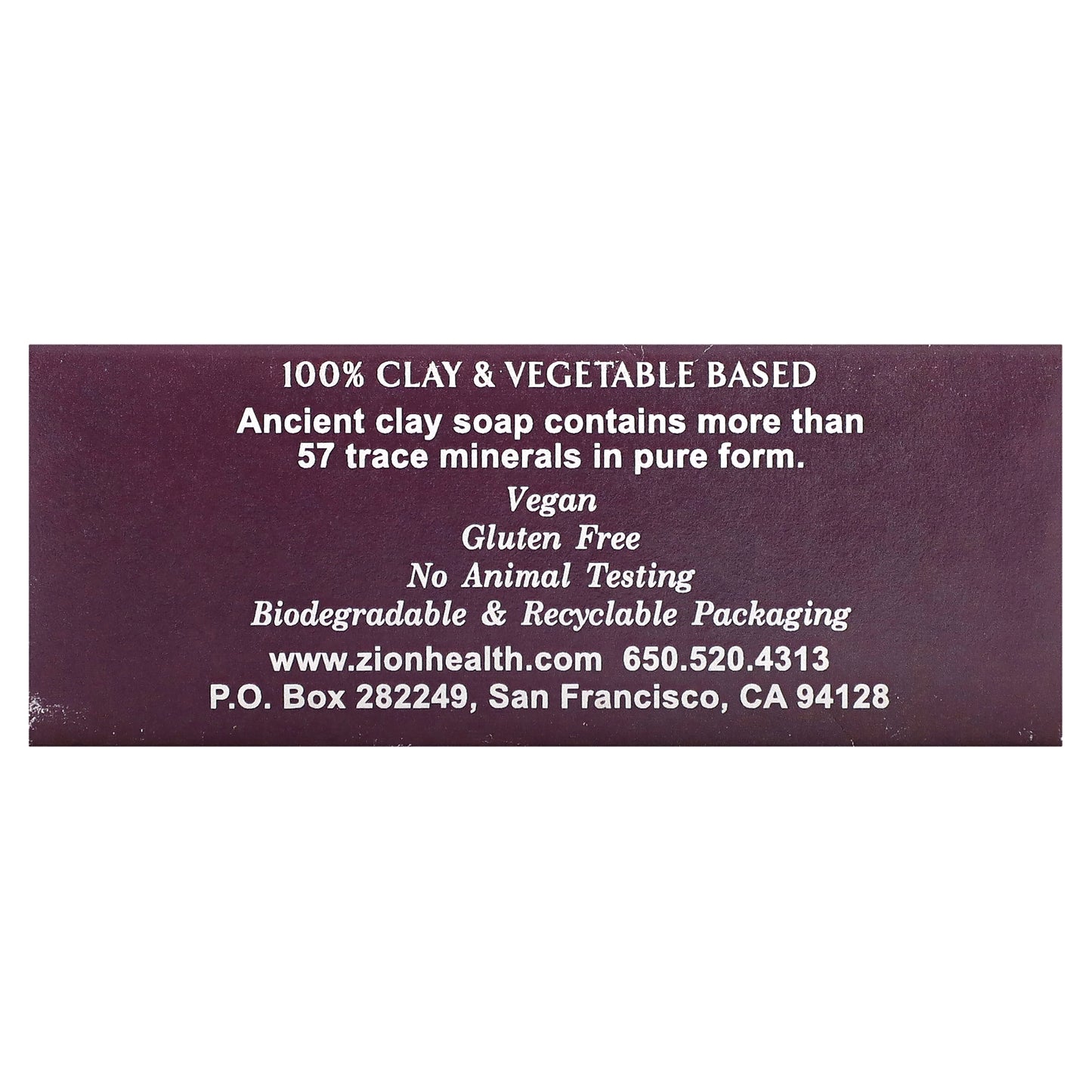 Zion Health, Ancient Clay Bar Soap, Elderberry, 6 oz (170 g)