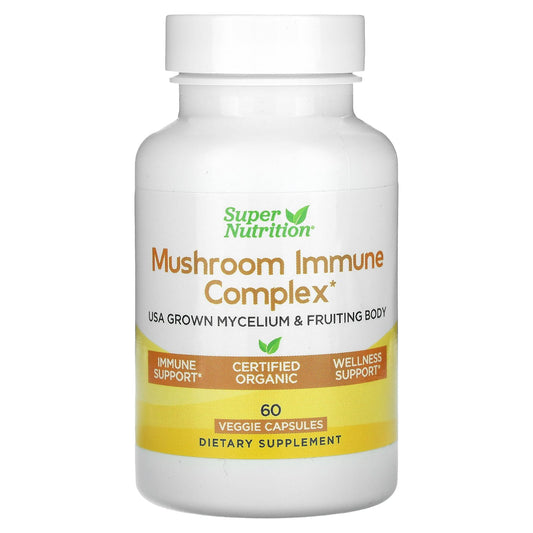 Super Nutrition, Mushroom Immune Complex, 60 Veggie Capsules