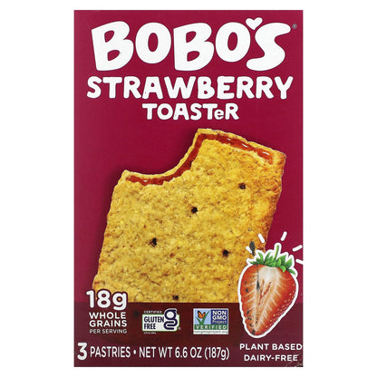 Bobo's Oat Bars, Strawberry Toaster, 3 Pastries