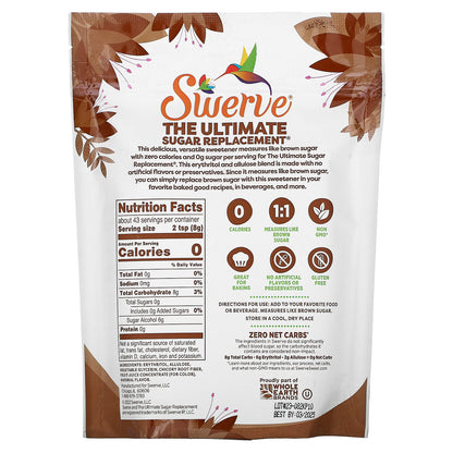 Swerve, Brown Zero Calorie Sweetener, 12 oz (340 g)