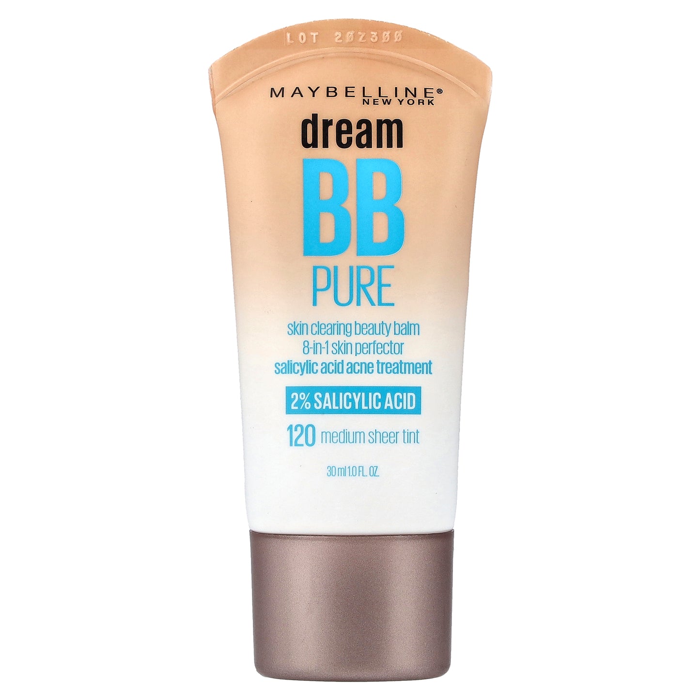 Maybelline, Dream BB Pure, Skin Clearing Beauty Balm, 120 Medium Sheer Tint, 1 fl oz (30 ml)
