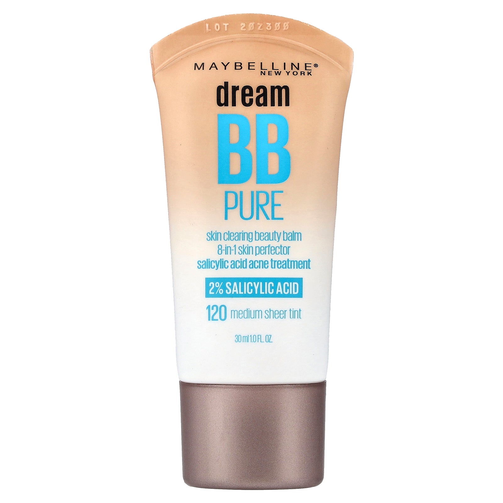 Maybelline, Dream BB Pure, Skin Clearing Beauty Balm, 120 Medium Sheer Tint, 1 fl oz (30 ml)