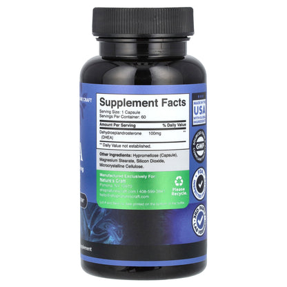 Nature's Craft, DHEA, 100 mg, 60 Capsules