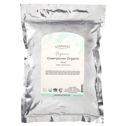 Starwest Botanicals, Organic Greenpower Blend, 1 lb (453.6 g)