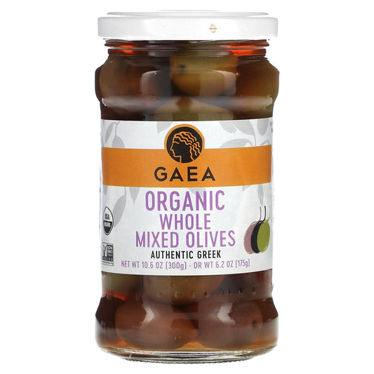 Gaea, Organic Whole Mixed Olives, 10.6 oz (300 g)