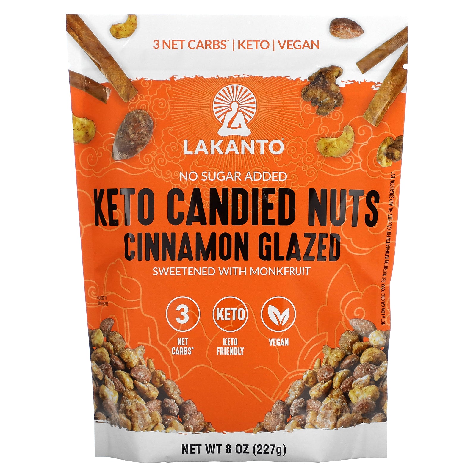 Lakanto, Keto Candied Nuts, Cinnamon Glazed, 8 oz (227 g)