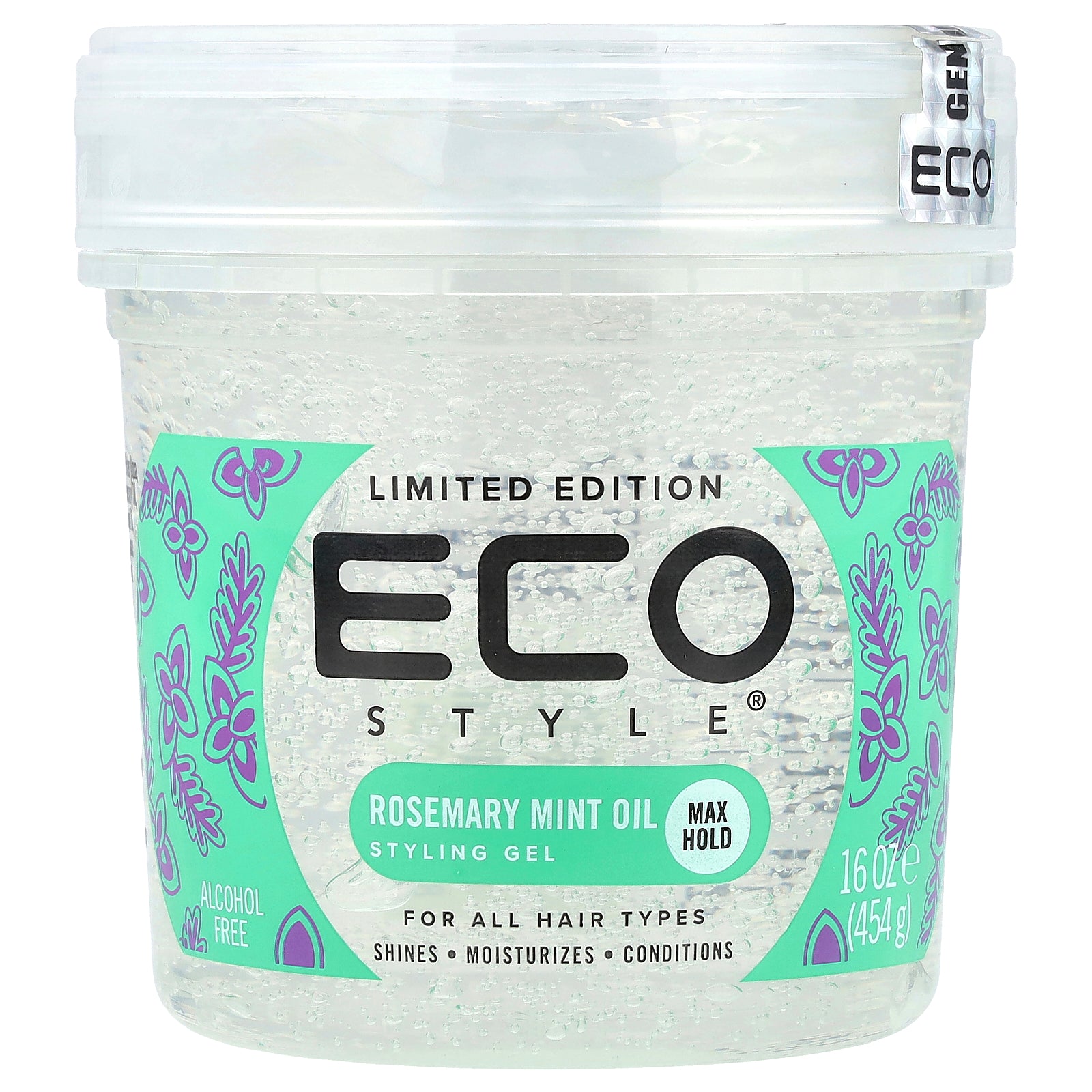 Eco Style, Styling Gel, Max Hold, For All Hair Types, Rosemary Mint Oil, 16 oz (454 g)