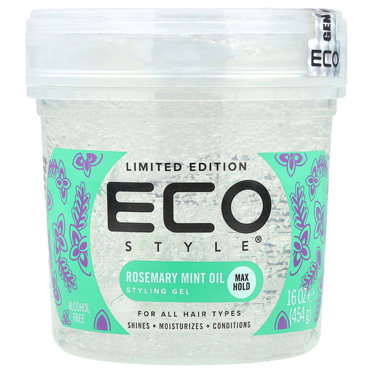 Eco Style, Styling Gel, Max Hold, For All Hair Types, Rosemary Mint Oil, 16 oz (454 g)