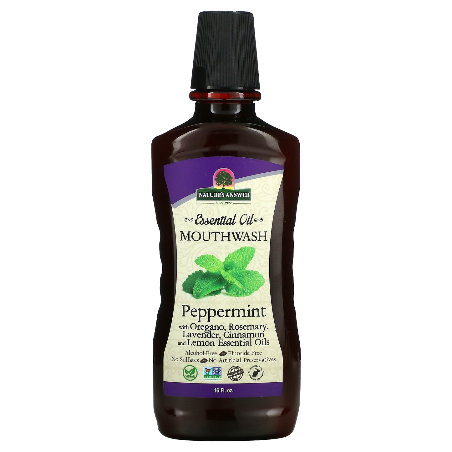 Nature's Answer, Essential Oil Mouthwash, Peppermint, 16 fl oz