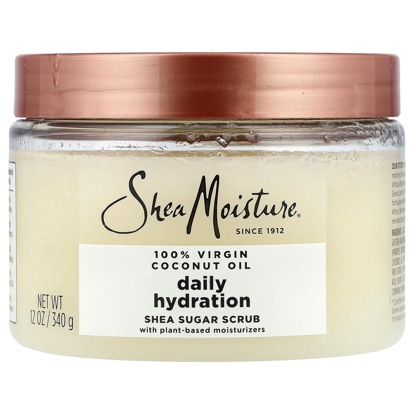 SheaMoisture, Daily Hydration Shea Sugar Scrub, 100% Virgin Coconut Oil, 12 oz (340 g)