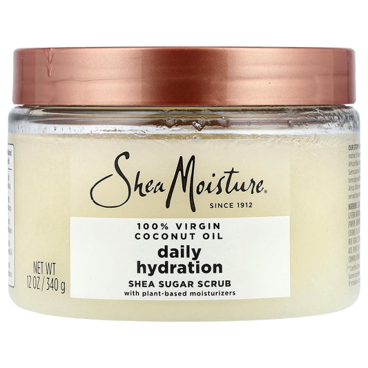 SheaMoisture, Daily Hydration Shea Sugar Scrub, 100% Virgin Coconut Oil, 12 oz (340 g)