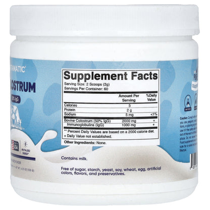 Vitamatic, Colostrum, Unflavored, 4.23 oz (120 g)