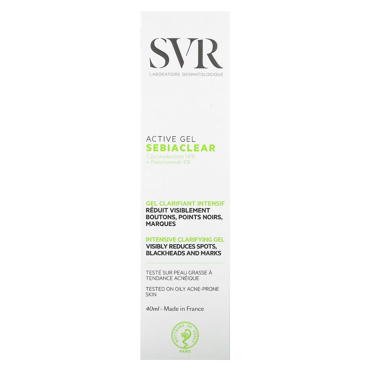 SVR, Sebiaclear, Active Gel, 1.4 fl oz (40 ml)