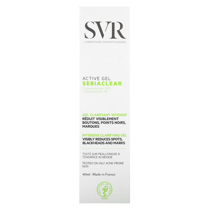 SVR, Sebiaclear, Active Gel, 1.4 fl oz (40 ml)