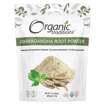 Organic Traditions, Ashwagandha Root Powder, 7 oz (200 g)