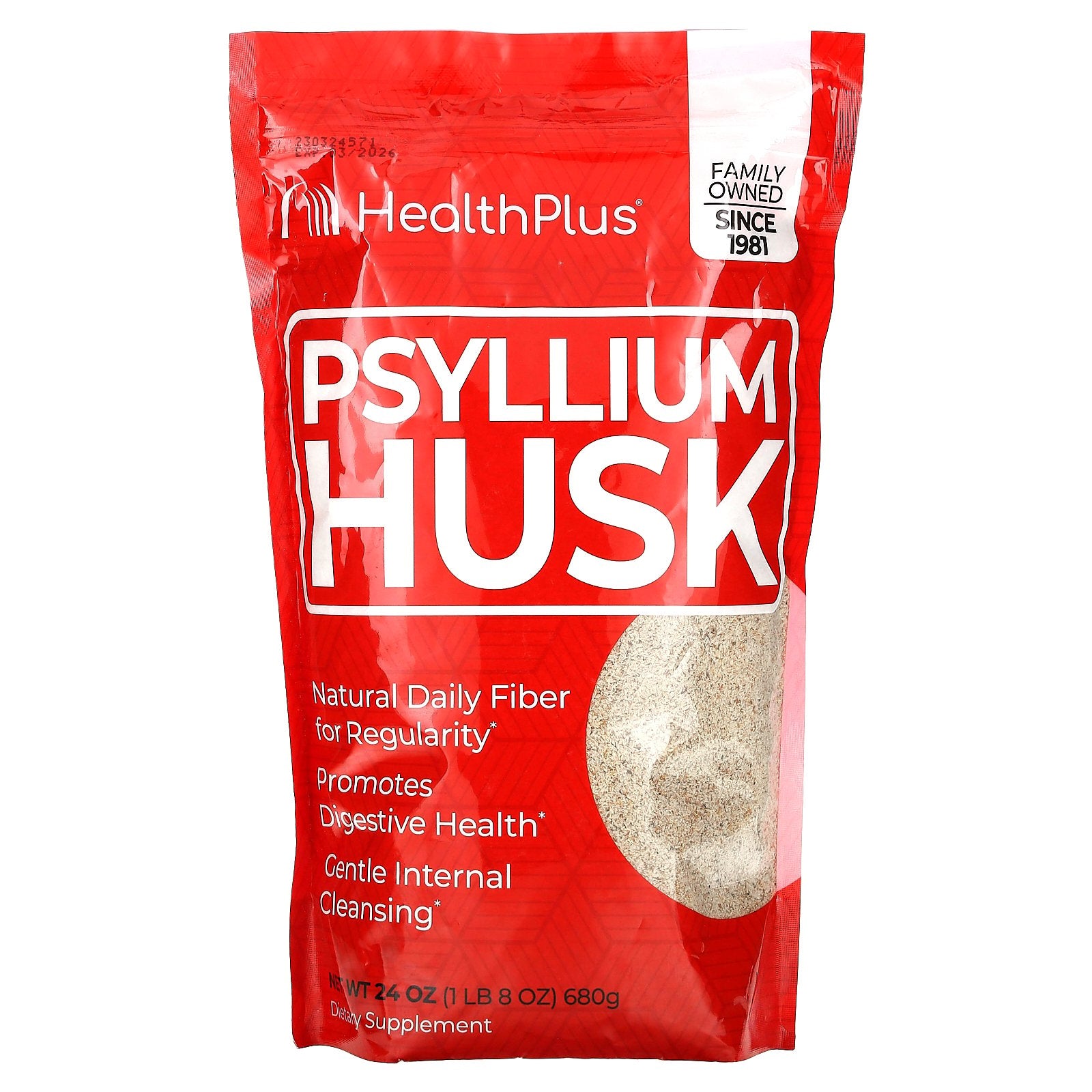 Health Plus, Psyllium Husk, 24 oz (680 g)