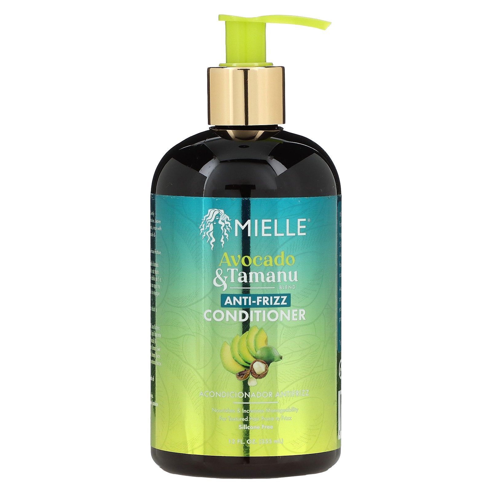 Mielle, Anti-Frizz Conditioner, Avocado & Tamanu, 12 fl oz (355 ml)