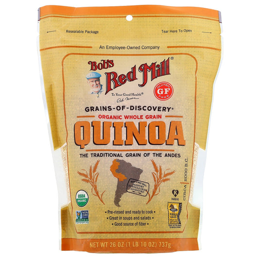 Bob's Red Mill, Organic Whole Grain Quinoa, Gluten Free, 26 oz (737 g)