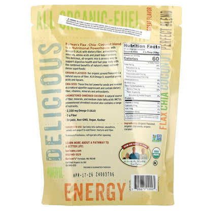 Barlean's, Flax-Chia-Coconut Blend, 12 oz (340 g)