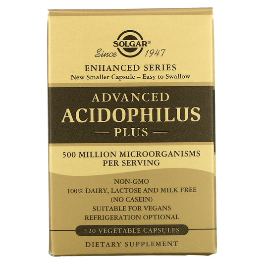 Solgar, Advanced Acidophilus Plus, 120 Vegetable Capsules