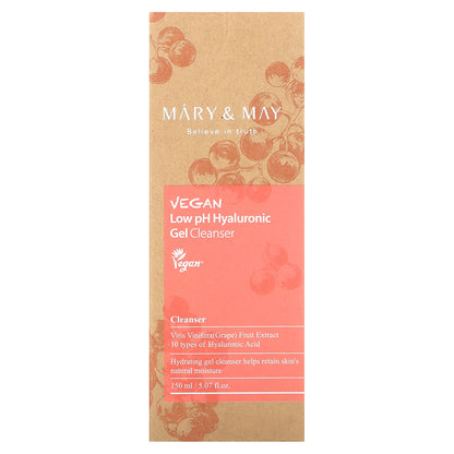 Mary & May, Vegan Low pH Hyaluronic Gel Cleanser, 5.07 fl oz (150 ml)