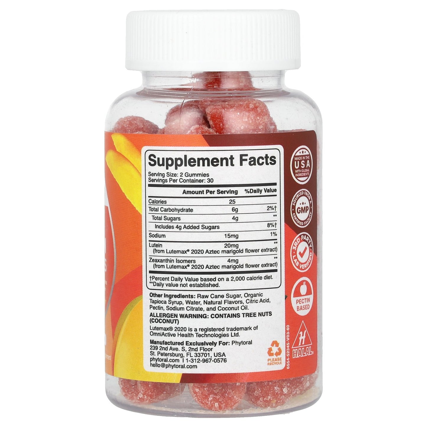 Phytoral, Lutein Gummies, Mango, 60 Gummies