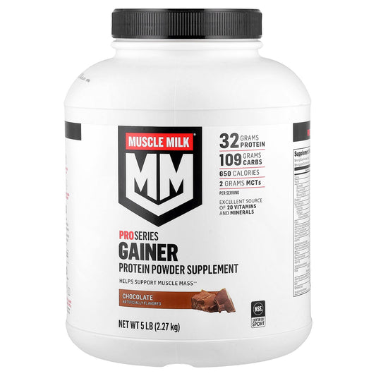 Muscle Milk, ProSeries Gainer, Protein Powder, Chocolate, 5 lb (2.27 kg)