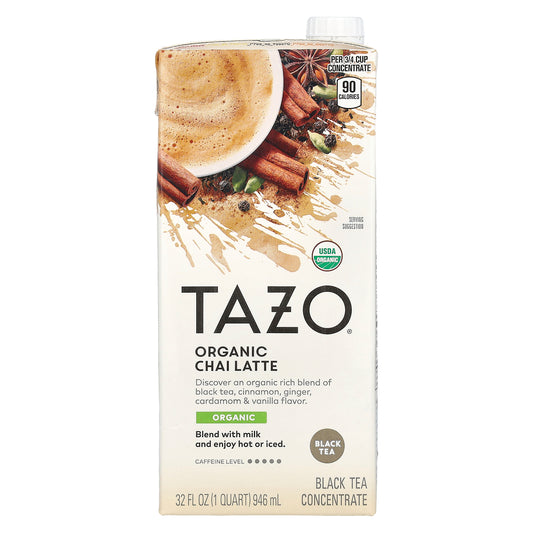 TAZO, Organic Chai Latte, Black Tea Concentrate, 32 fl oz (946 ml)