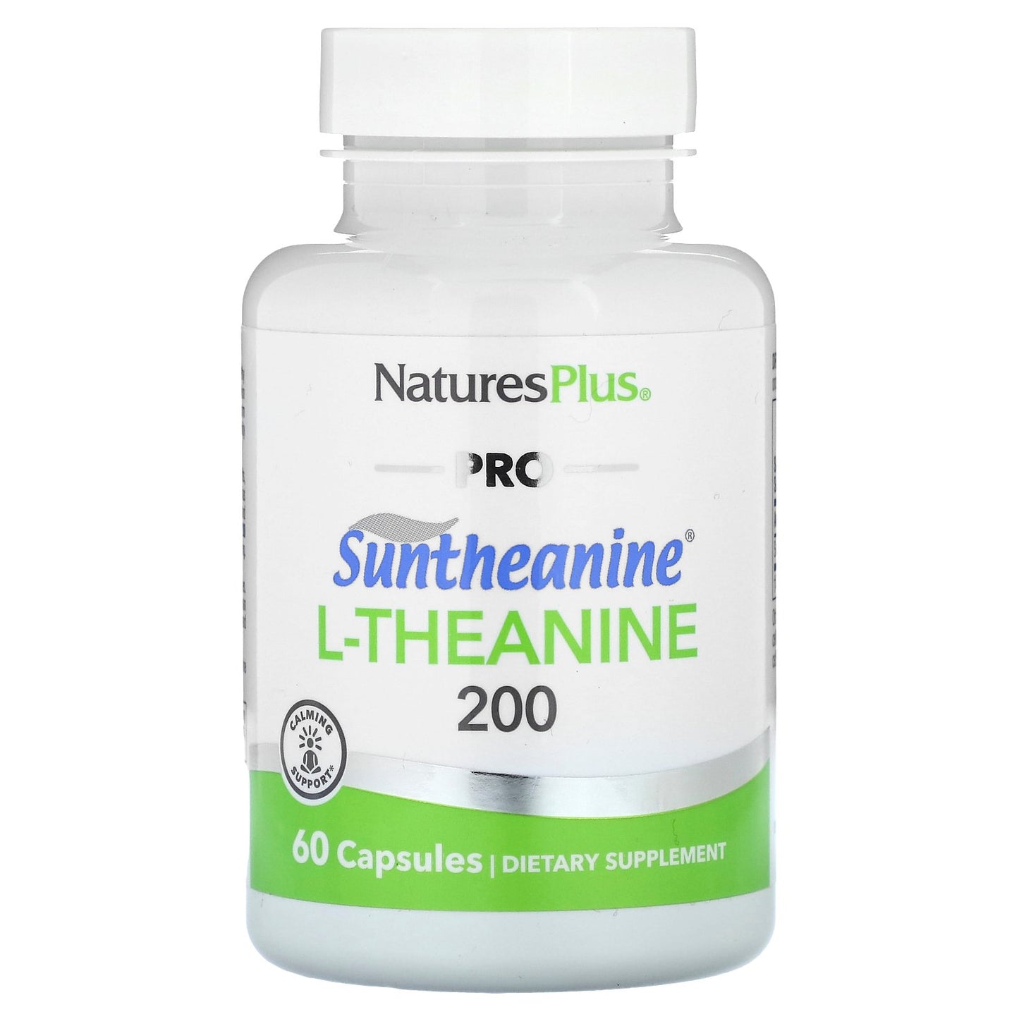 NaturesPlus, Pro, Suntheanine L-Theanine 200, 60 Capsules (100 mg per Capsule)