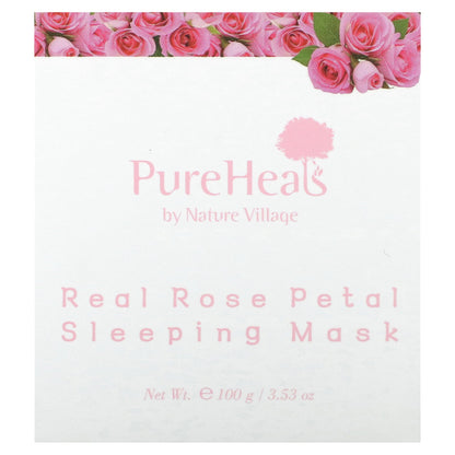 PureHeals, Real Rose Petal Sleeping Beauty Mask, 3.53 oz (100 g)