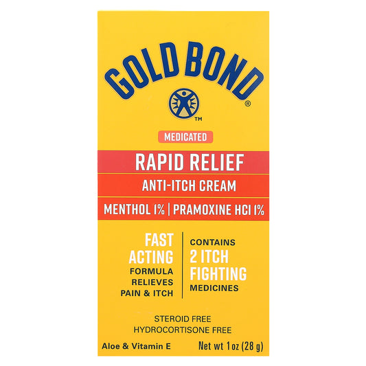 Gold Bond, Medicated, Rapid Relief Anti-Itch Cream, 1 oz (28 g)