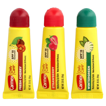 Carmex, Daily Care®, Moisturizing Lip Balm, SPF 15, Variety, 3 Pack, 0.35 oz (10 g) Each